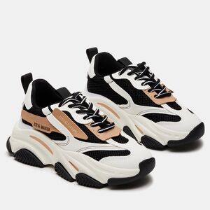 Steve Madden - Possession Black/Tan Women’s Sneakers